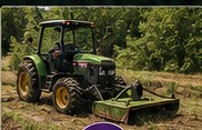 Brush hogging tractor