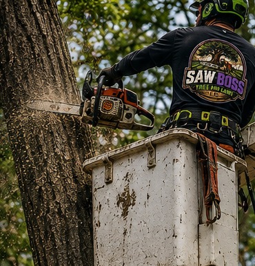 Tree service bucket work